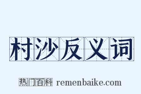 村沙反义词是什么意思的图片